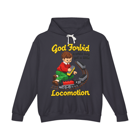 A Little Locomotion Hoodie — Funny Train Boy Locomotion Meme — Black
