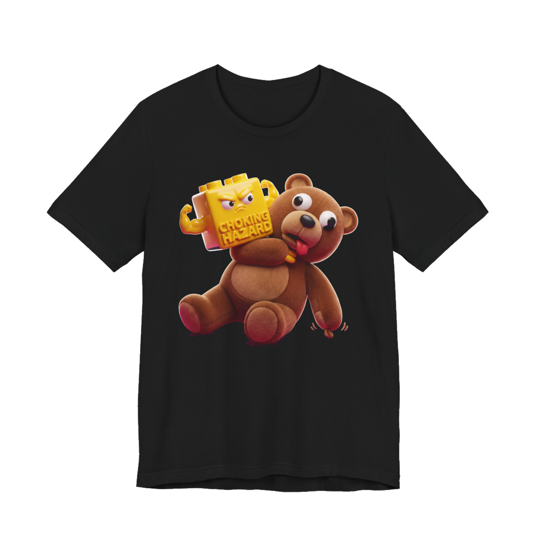 Active Choking Hazard Shirt — Funny Warning Label Graphic Tee