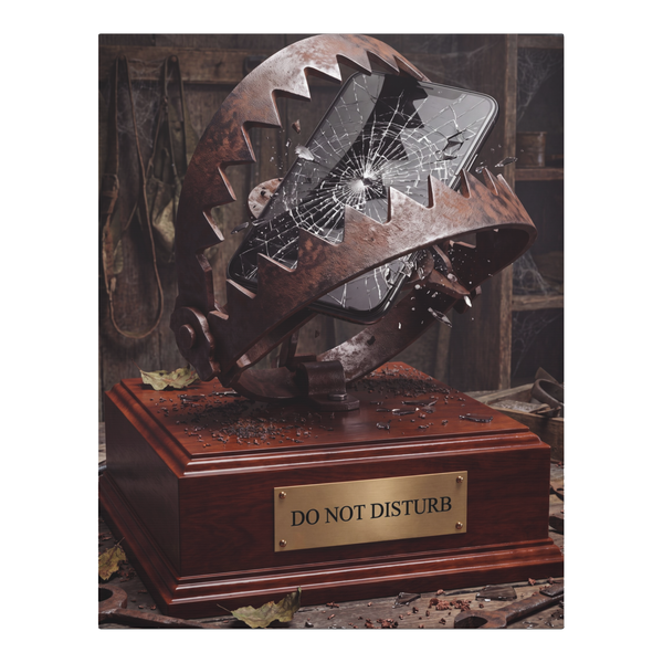 Aggressive OOO Bear Trap Wall Art — Funny Office Decor — 0.75''