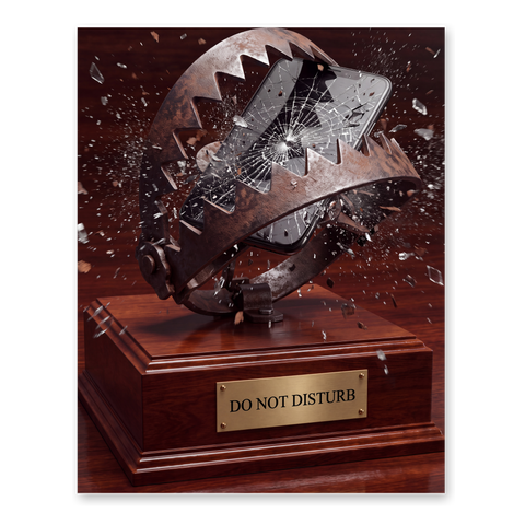 Aggressive OOO Bear Trap — Funny Out of Office Poster