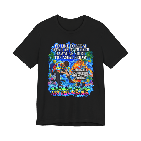 AI Could Never T-Shirt — Funny Office Humor — Black