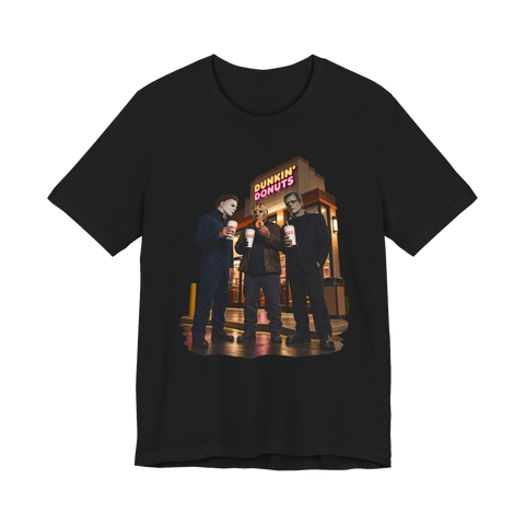 America Runs On Slaughter T-Shirt — Funny Dunkin' Donuts Parody — Black