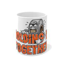 Barely Holding It Together Mug — Funny Burnout Coffee Cup