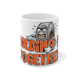 Barely Holding It Together Mug — Funny Burnout Coffee Cup