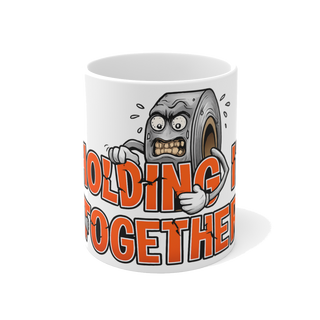 Barely Holding It Together Mug — Funny Burnout Coffee Cup