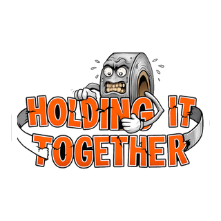 Barely Holding It Together Sticker - Funny Burnout Decal
