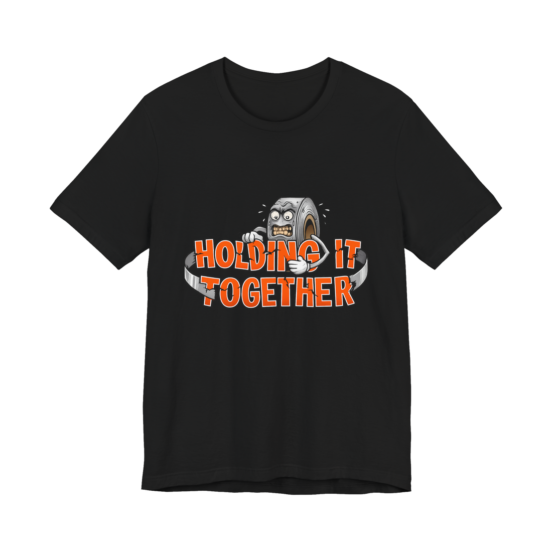 Barely Holding It Together Shirt — Funny Burnout Graphic Tee — Black