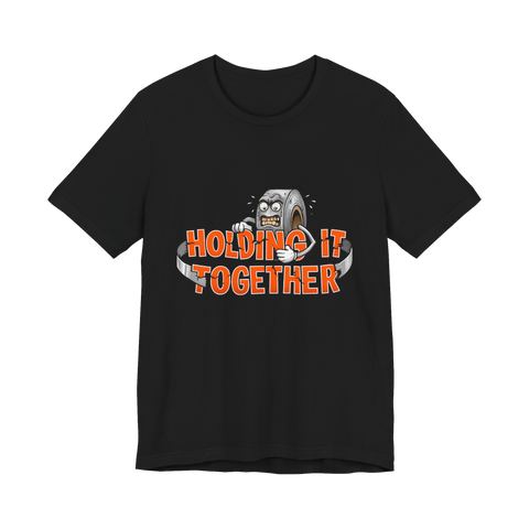 Barely Holding It Together Shirt — Funny Burnout Graphic Tee — Black