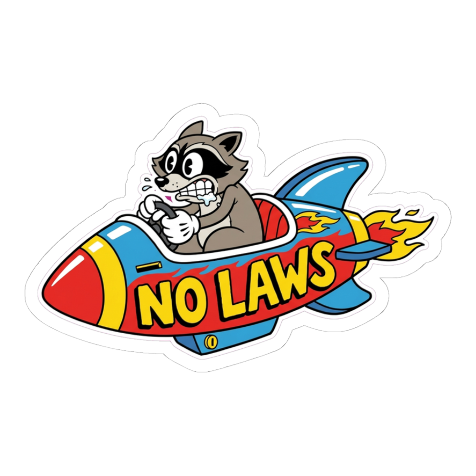 Become Ungovernable Raccoon Sticker — Funny Trash Panda Meme