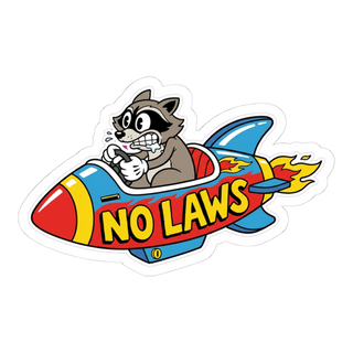 Become Ungovernable Raccoon Sticker — Funny Trash Panda Meme