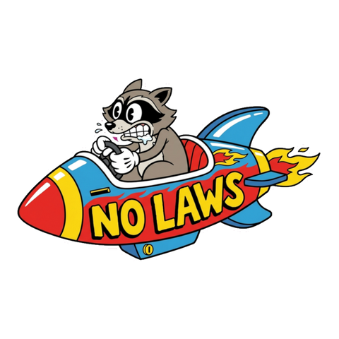 Become Ungovernable Raccoon Sticker — Funny Trash Panda Meme