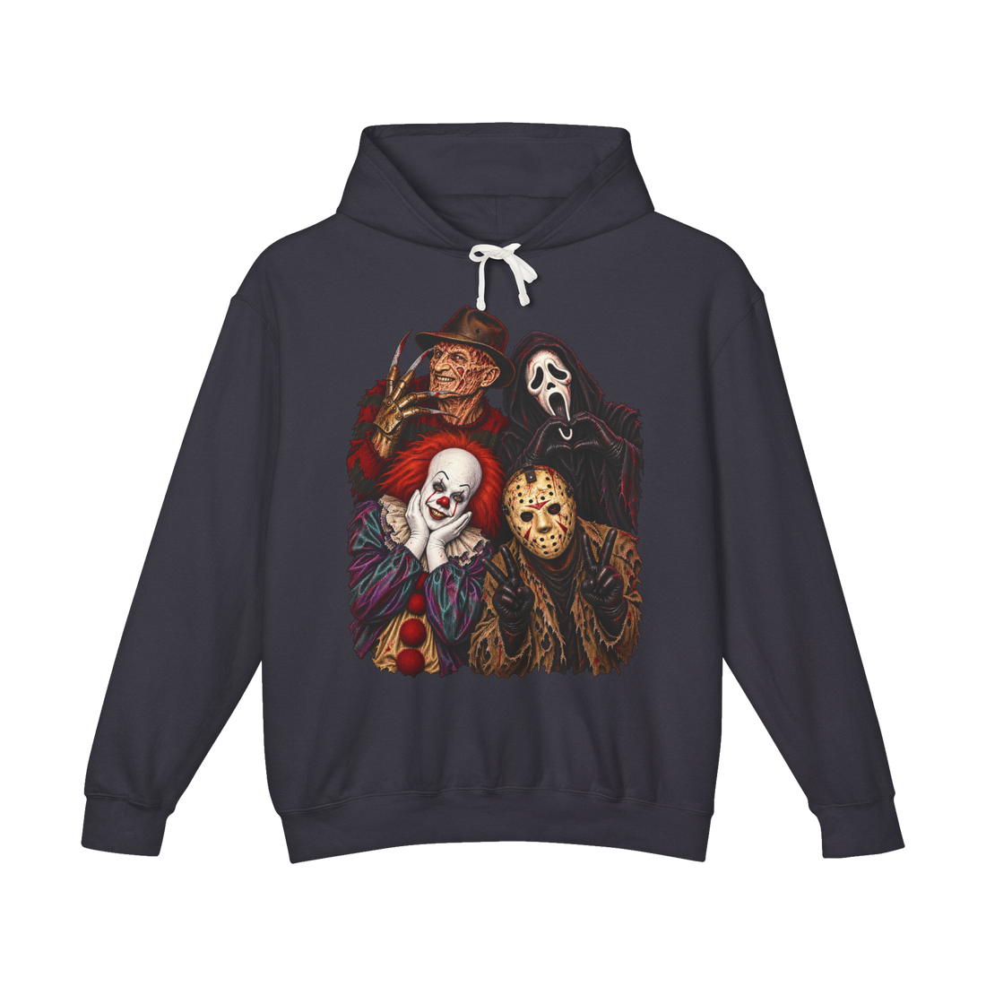 Besties With Body Counts Hoodie — Funny Horror Movie Characters — Black
