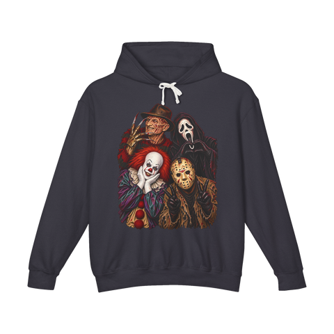 Besties With Body Counts Hoodie — Funny Horror Movie Characters — Black