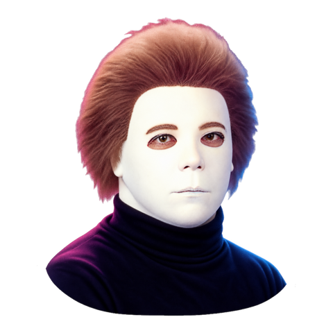 Billionaire Boogeyman Sticker — Funny Elon Musk Michael Myers — White