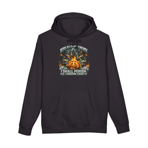 Bubonic Croissant Hoodie — Funny Celiac Disease & IBS Gift — Black