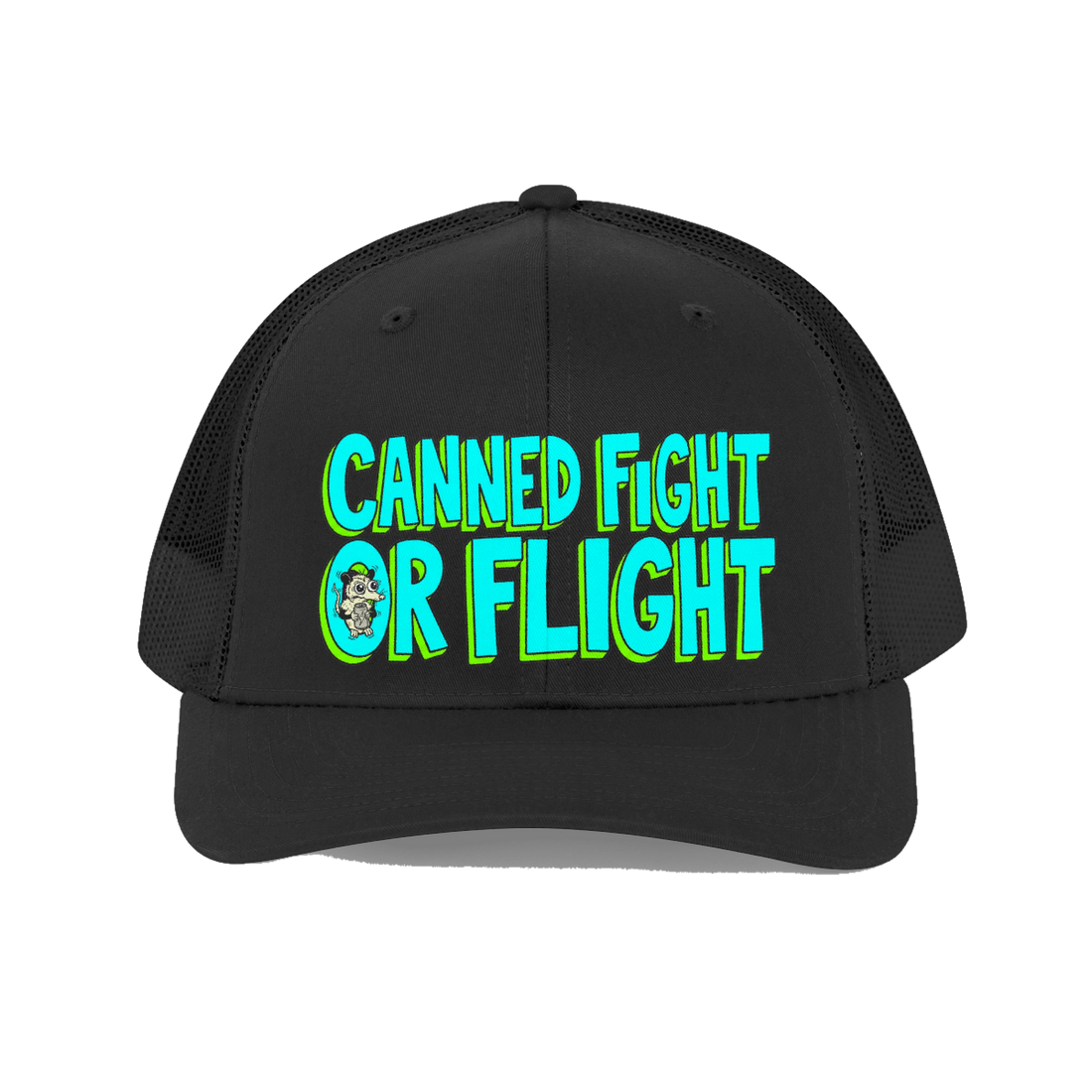 Canned Fight-Or-Flight — Funny Possum Energy Drink Hat
