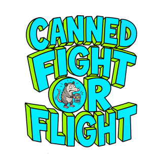 Canned Fight-Or-Flight — Funny Possum Energy Drink Sticker