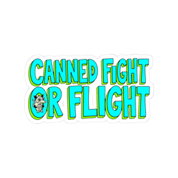 Canned Fight-Or-Flight — Funny Possum Energy Drink Sticker