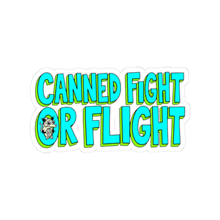Canned Fight-Or-Flight — Funny Possum Energy Drink Sticker