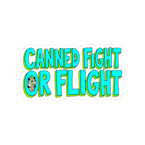 Canned Fight-Or-Flight — Funny Possum Energy Drink Sticker