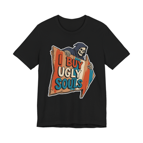 Cash 4 Ugly Souls — Funny Grim Reaper Graphic Tee — Black