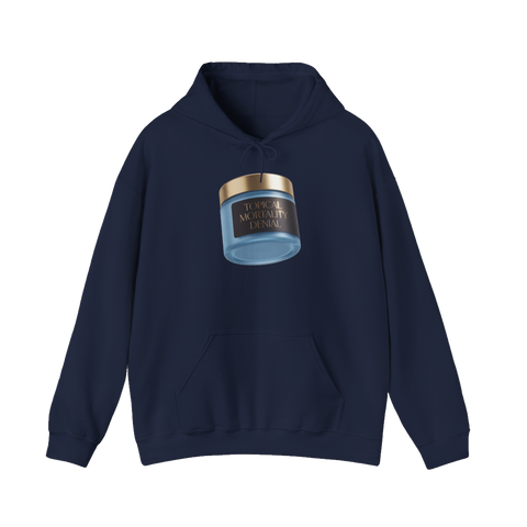 Cellular Denial Crème — Funny Existential Skincare Hoodie