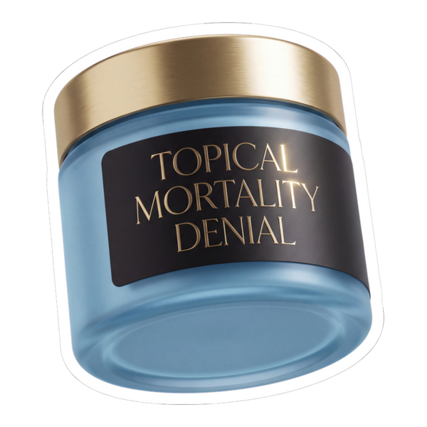 Cellular Denial Crème — Funny Skincare Parody Sticker