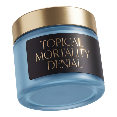 Cellular Denial Crème — Funny Skincare Parody Sticker