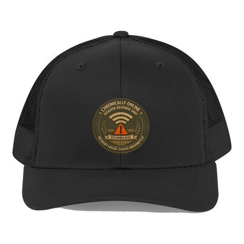 CHRONICALLY ONLINE DISASTER RESPONSE — INCIDENT #69420 — AUTHORIZED PERSONNEL ONLY — Cap — Black