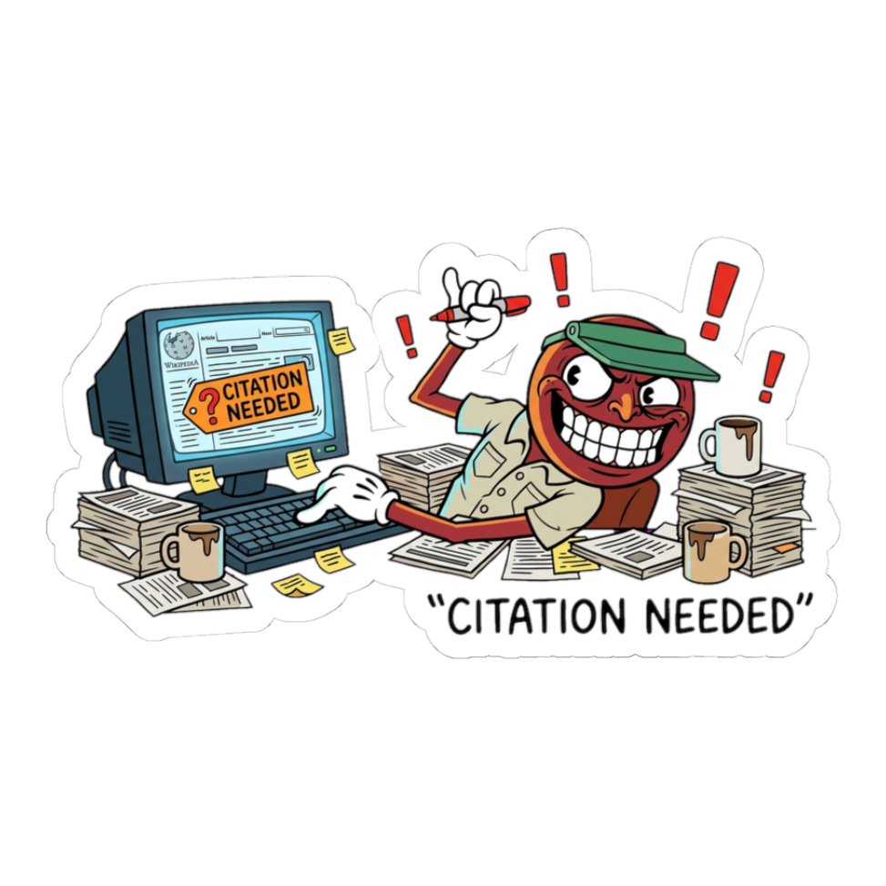 Citation Needed Sticker - Epistemological Maintenance