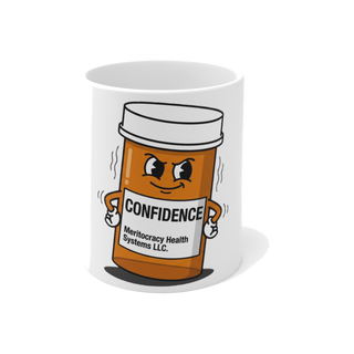 Confidence Rx Fake Prescription Mug — Funny Tech Bro Gift