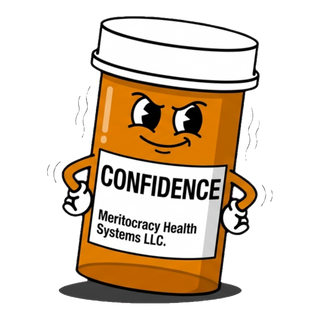 Confidence (Rx) Pill Bottle Sticker - Funny Tech Bro Decal