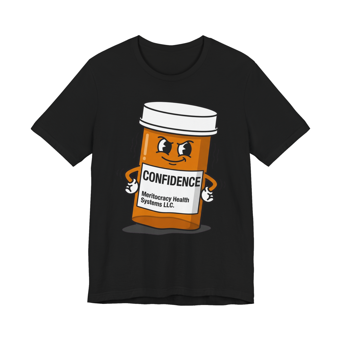 Confidence (Rx) Prescription Shirt — Funny Grindset Tee — Black