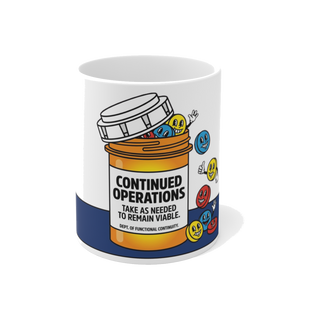 Continued Operations Prescription Mug — Funny Corporate Gift