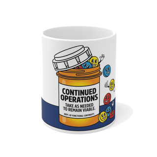 Continued Operations Prescription Mug — Funny Corporate Gift