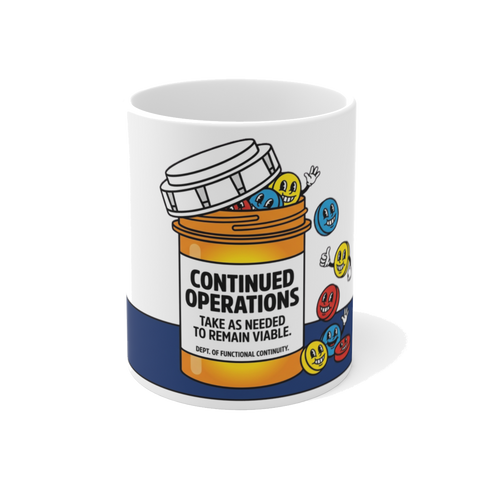 Continued Operations Prescription Mug — Funny Corporate Gift
