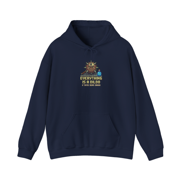 Critical Bravery — Funny Tabletop RPG Hoodie — Navy