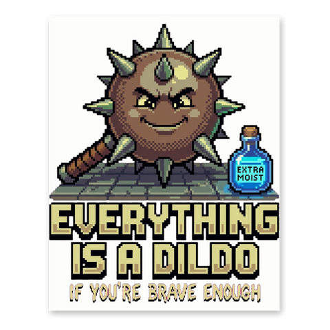 Critical Bravery Poster — Funny D&D RPG Gamer Wall Art