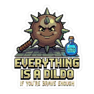 Critical Bravery Sticker — Funny D&D RPG Joke