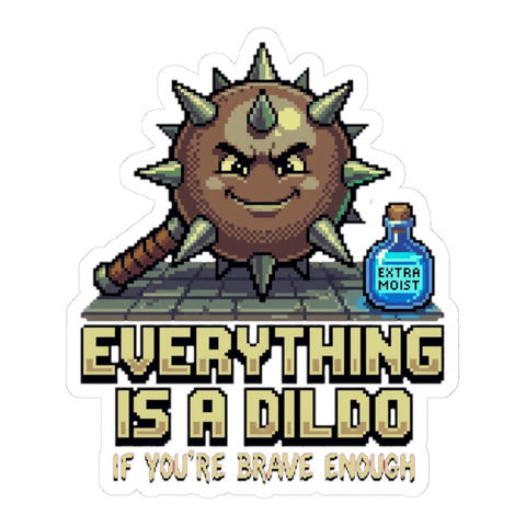 Critical Bravery Sticker — Funny D&D RPG Joke — White