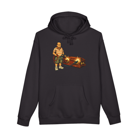 Funny dead battery jumper cables dark humor graphic hoodie