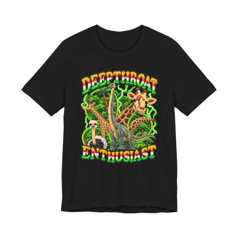 Deepthroat Enthusiast T-Shirt — Balloon Animals 90S Bootleg Double — Black