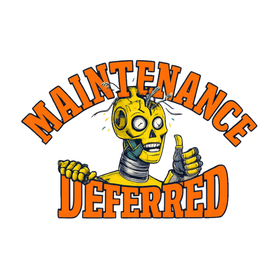 Deferred Maintenance — Funny Crash Test Dummy Sticker