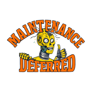 Deferred Maintenance — Funny Crash Test Dummy Sticker