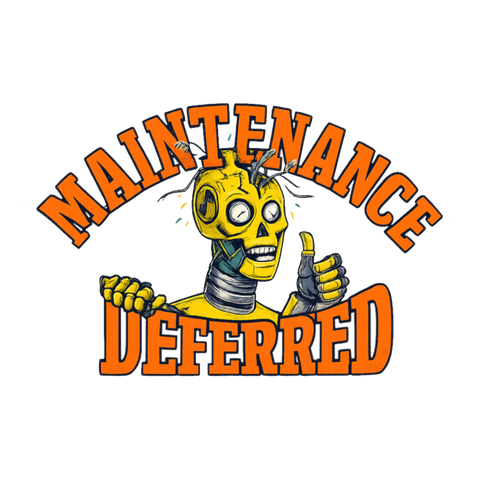 Deferred Maintenance — Funny Crash Test Dummy Sticker