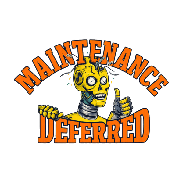 Deferred Maintenance — Funny Crash Test Dummy Sticker