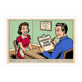 Diagnosed: Having Opinions Sticker — Funny Feminist Decal