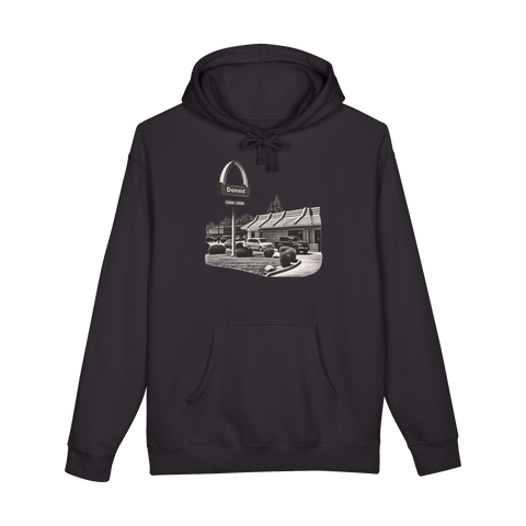 Donald Hoodie — Funny Single Arch Sign — Black