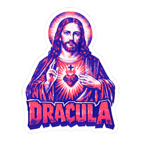 Dracula 33 AD Sticker — Jesus Halloween Vampire — White