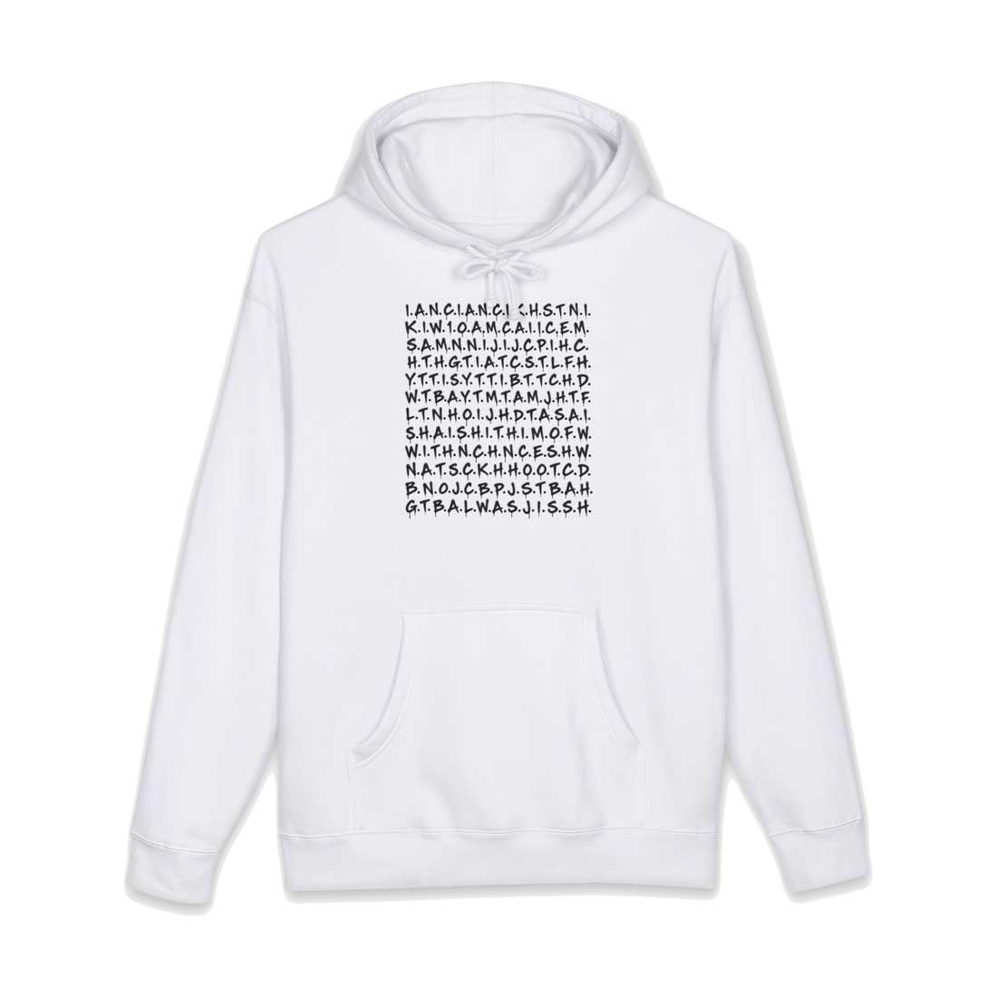 Dripping Chicanery Hoodie — Funny Dripping Acronym Letters — White